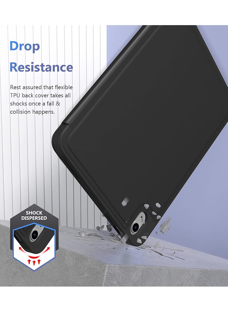 Theodor Case for iPad Air 13 inch M3 2025/Air 13 inch M2 2024 with Pencil Holder Smart iPad Case [Support Pencil Pro and Pencil(USB-C)] Support Touch ID and Auto Wake/Sleep Cover for Air 13inch M3/M2 2025/2024- Black - Image 4